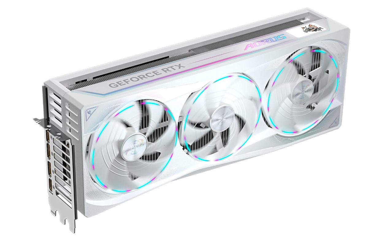 Gigabyte AORUS GeForce RTX 5090 Stealth ICE 32G Graphics Card - 32GB GDDR7, 512bit, PCI-E 5.0, 2655MHz Core Frequency, 3 x DP 2.1a, 1 x HDMI 2.1b, NVIDIA DLSS 4, GV-N5090AORUSST ICE-32GD