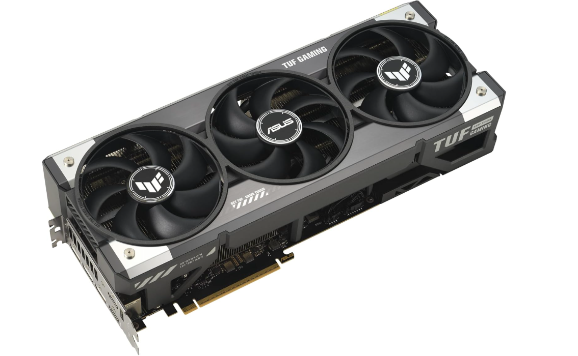 ASUS TUF Gaming GeForce RTX ™ 5080 16GB GDDR7 OC Edition Gaming Graphics Card (PCIe® 5.0, HDMI®/DP 2.1, 3.6-Slot, Military-Grade Components, Protective PCB Coating, axial-tech Fans, Vapor Chamber)