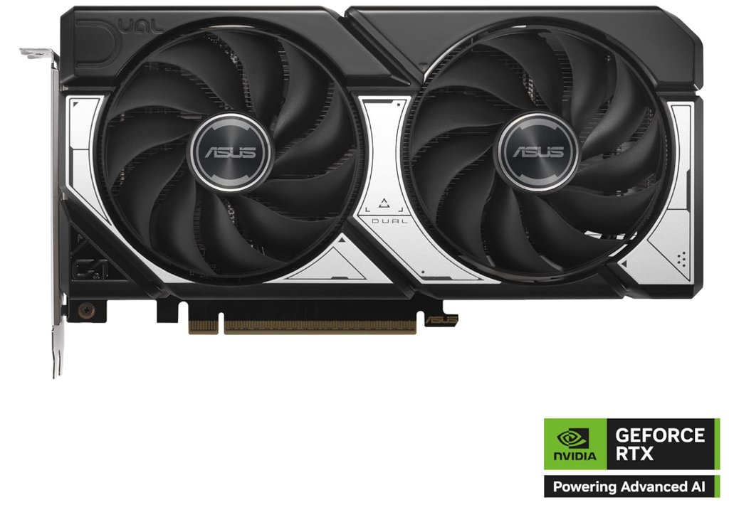 ASUS Dual GeForce RTX™ 5060 Ti 8GB GDDR7 OC Edition (PCIe 5.0, 8GB GDDR7, DLSS 4, HDMI 2.1b, DisplayPort 2.1b, 2.5-Slot Design, Axial-tech Fan Design, 0dB Technology, and More)